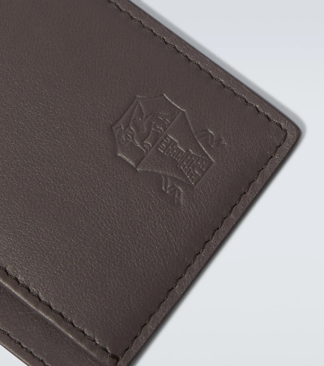 Brunello Cucinelli - Debossed leather card holder