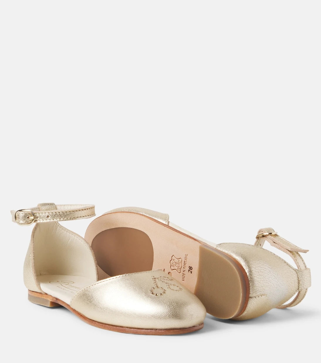 Bonpoint - Felyne metallic leather ballet flats