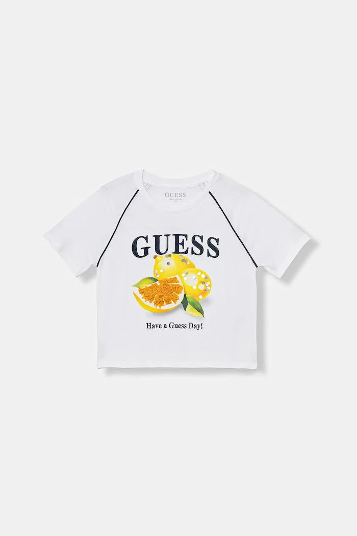 Guess pamuklu çocuk tişörtü
