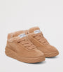 Diamond Maxi Retro Suede-Shearling Sneakers V TOFFEE/TOFFEE