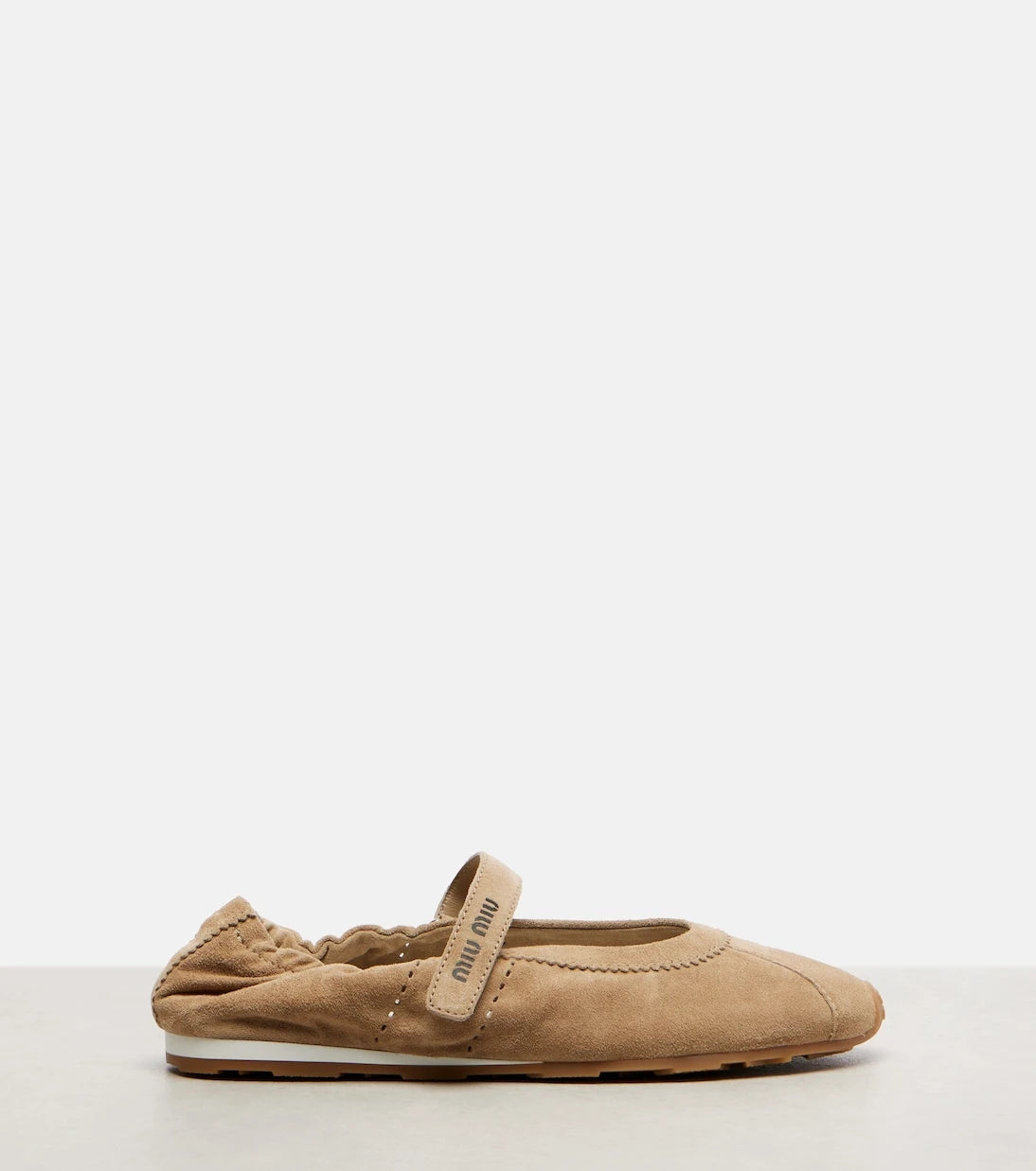 Miu Miu - Plume suede ballet flats