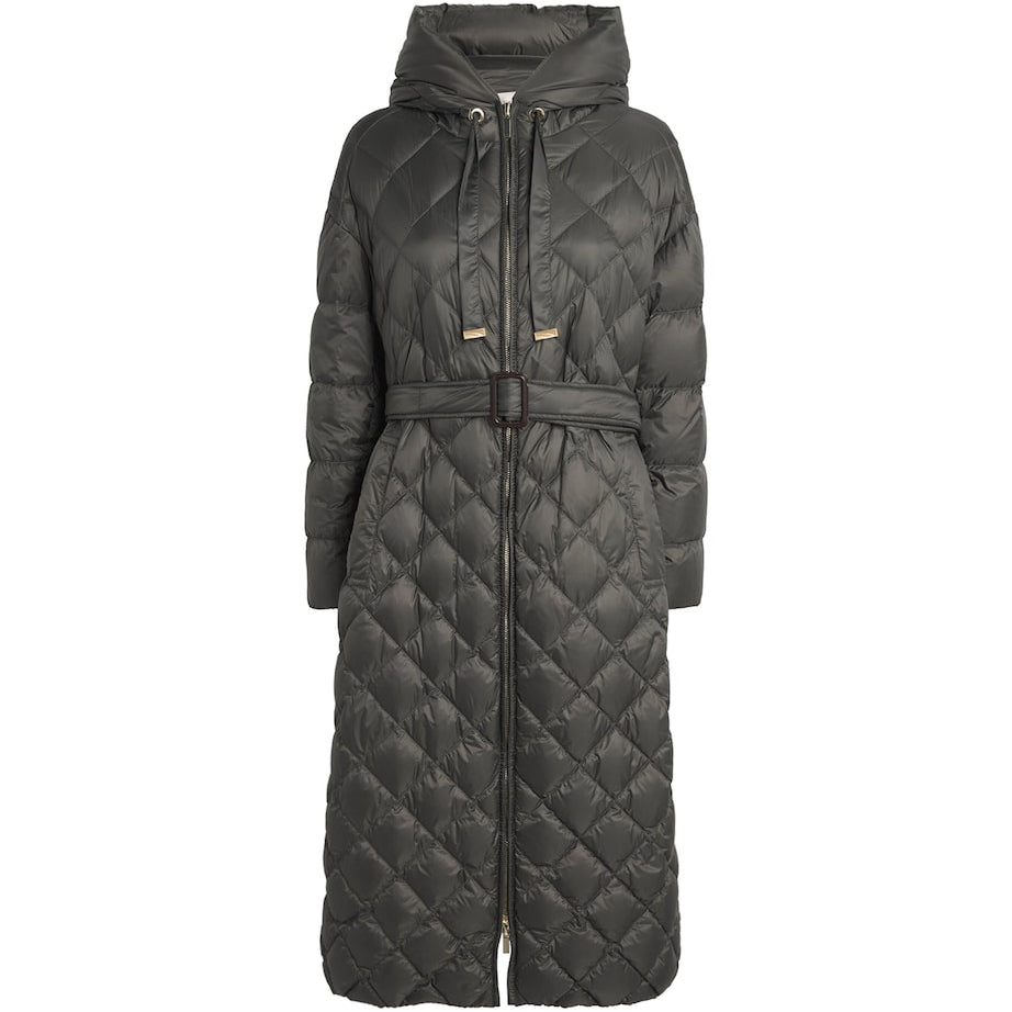 Green The Cube Diamond-Quilted Parka