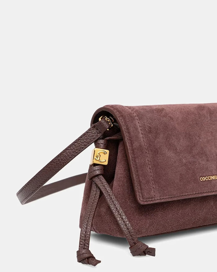Coccinelle kadın süet crossbody çanta