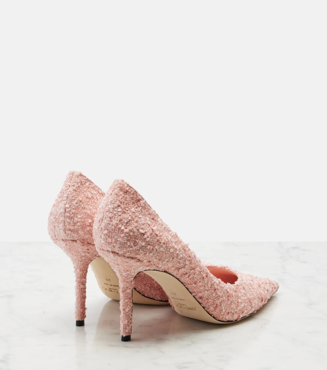 Jimmy Choo - Love crystal-embellished mesh pumps