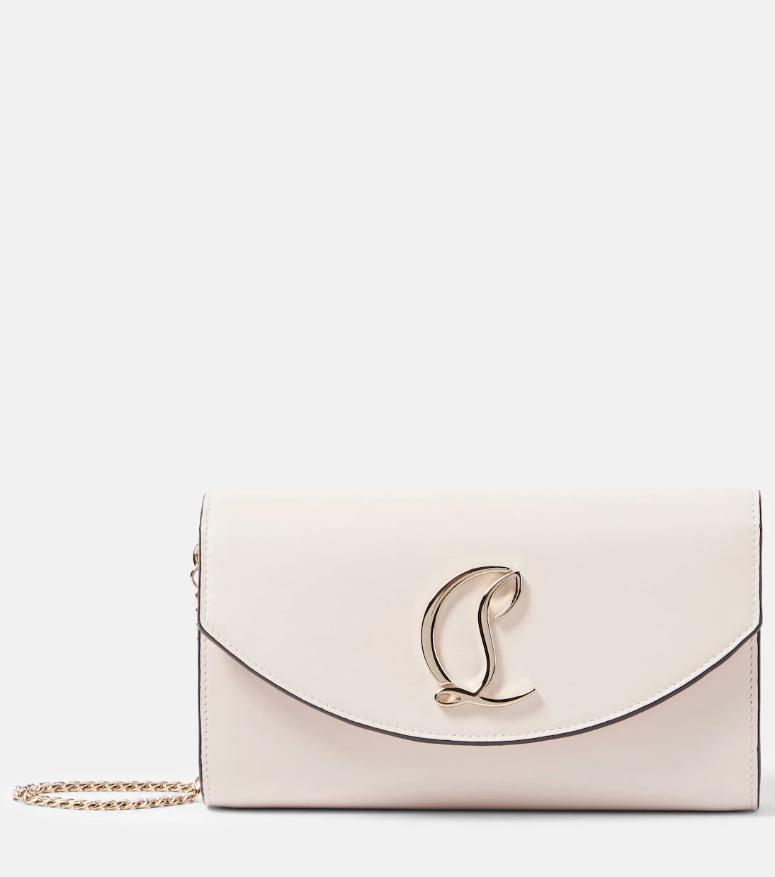 Christian Louboutin - Loubi54 leather clutch with chain