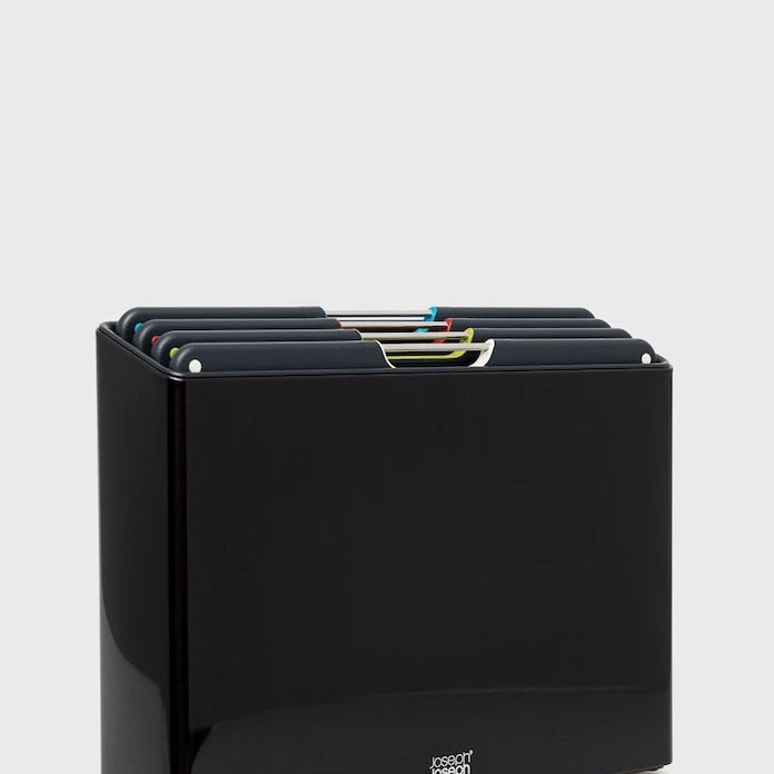 Organizatörlü kesme tahtası seti Carbon Folio Steel (5 parça)