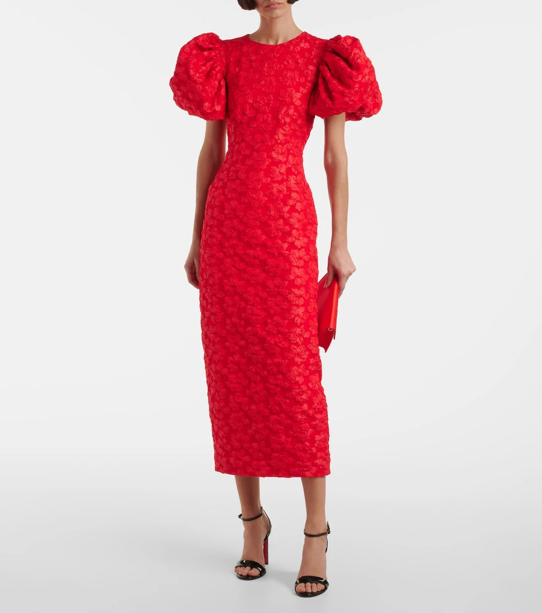Rotate - Jacquard midi dress