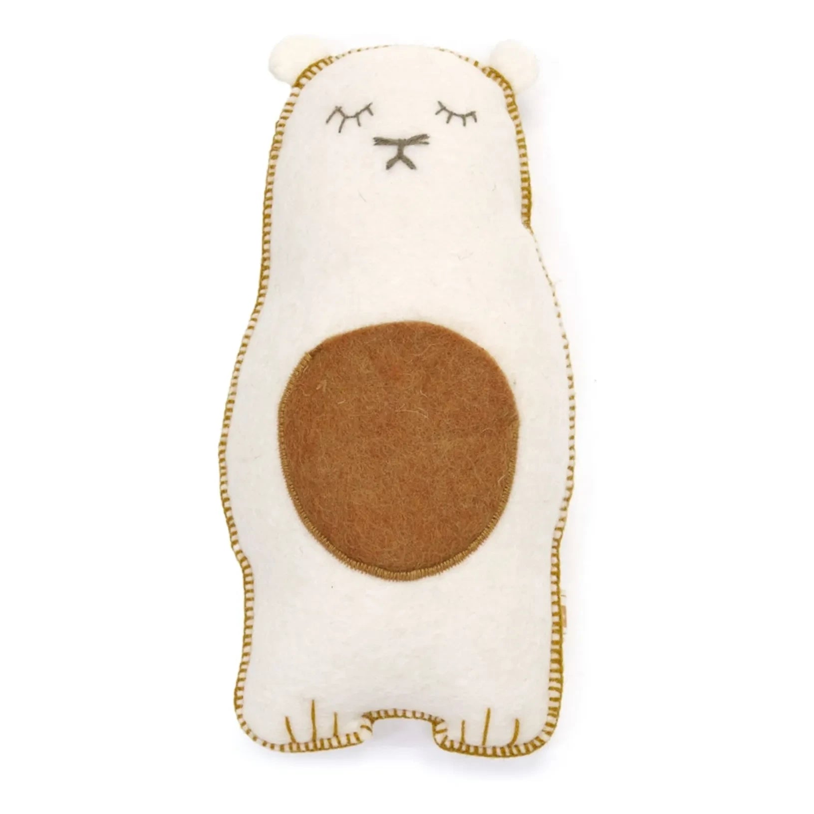 Muskhane - Pasu Grizzly felt cushion | Ecru