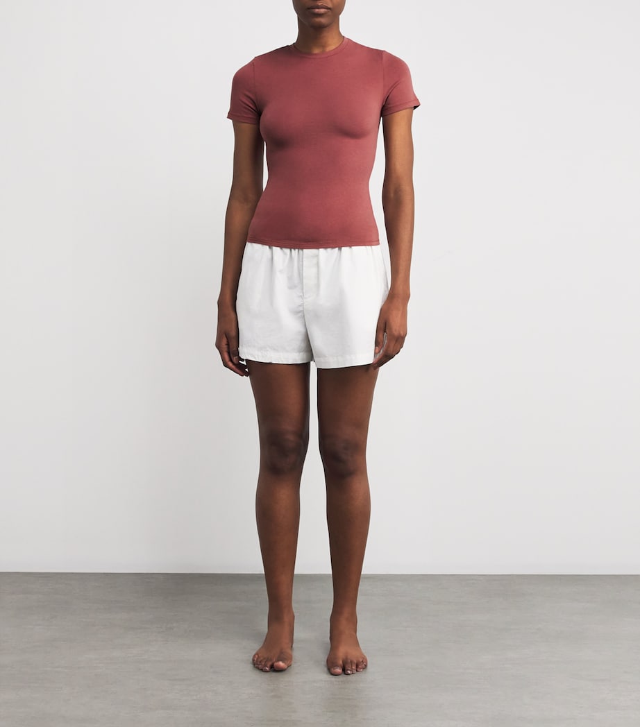 Skims Red Cotton Jersey T-Shirt