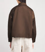 Brown Pocket-Detail Bomber Jacket