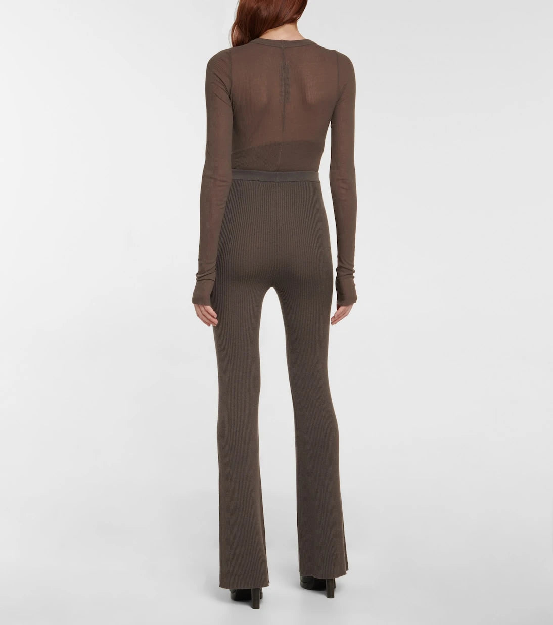 Rick Owens - بنطال من مزيج صوف مضلع