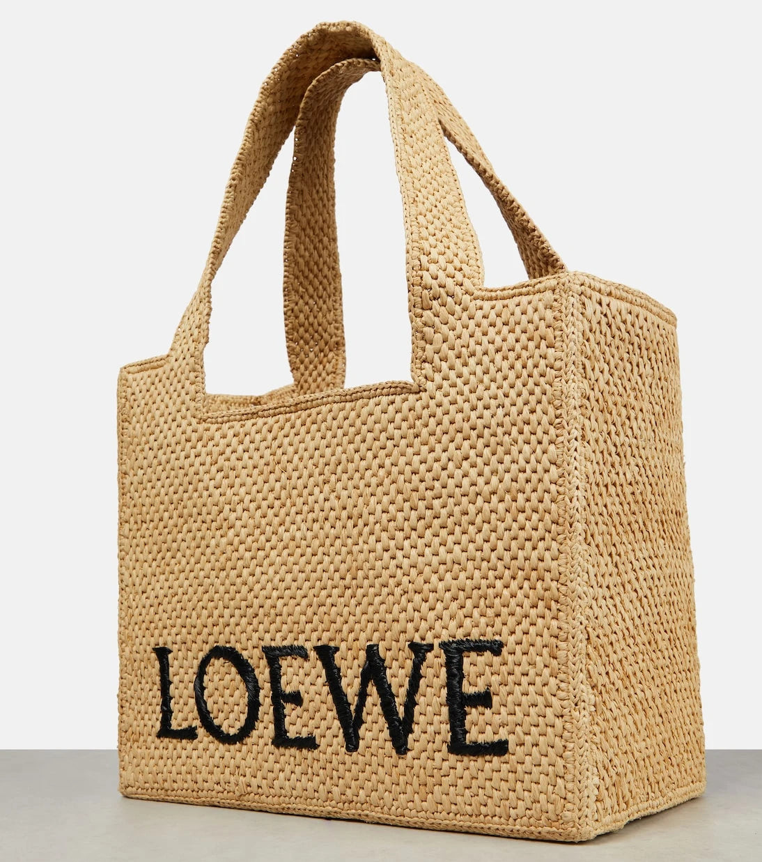 Loewe - Paula's Ibiza Medium logo raffia tote bag