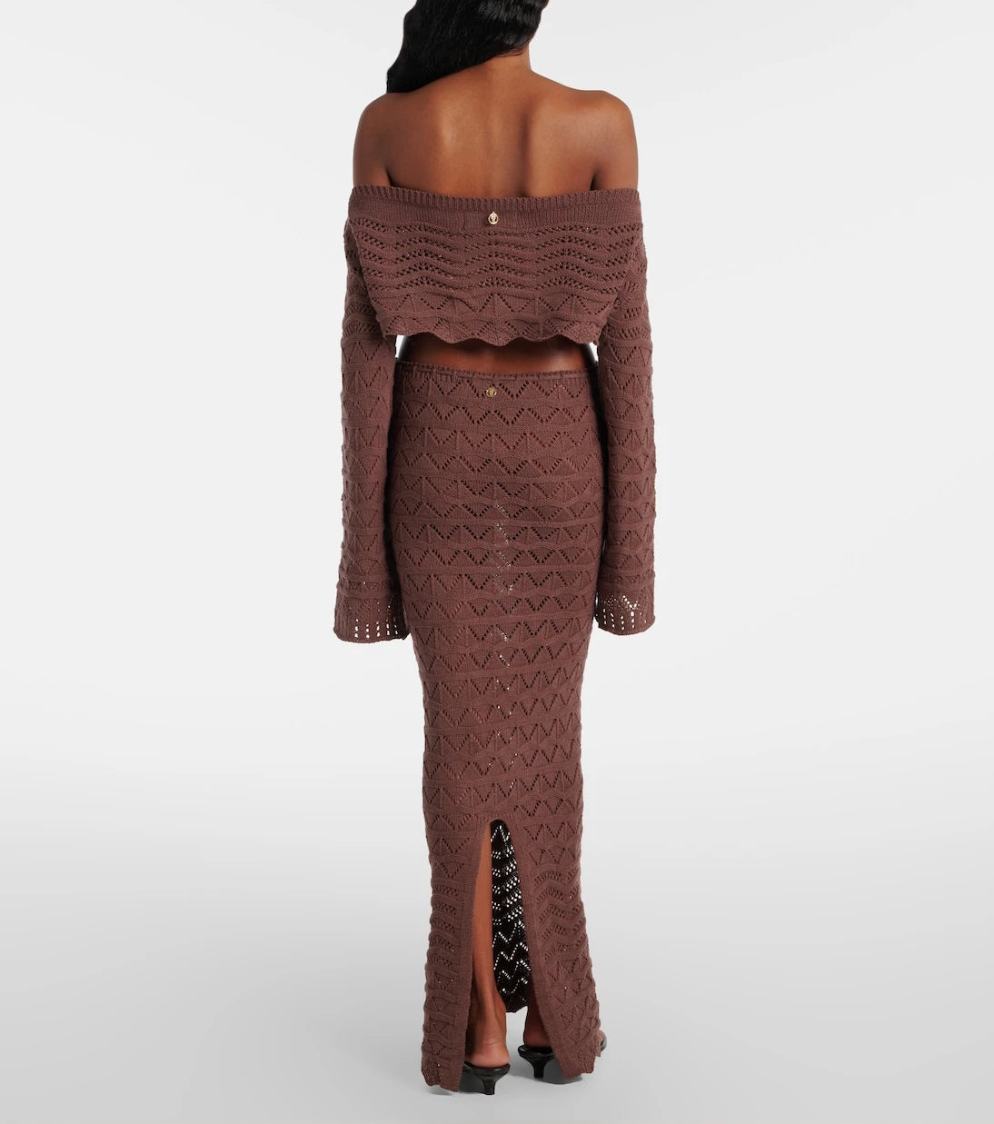 Bananhot - Helena cotton-blend crochet maxi skirt