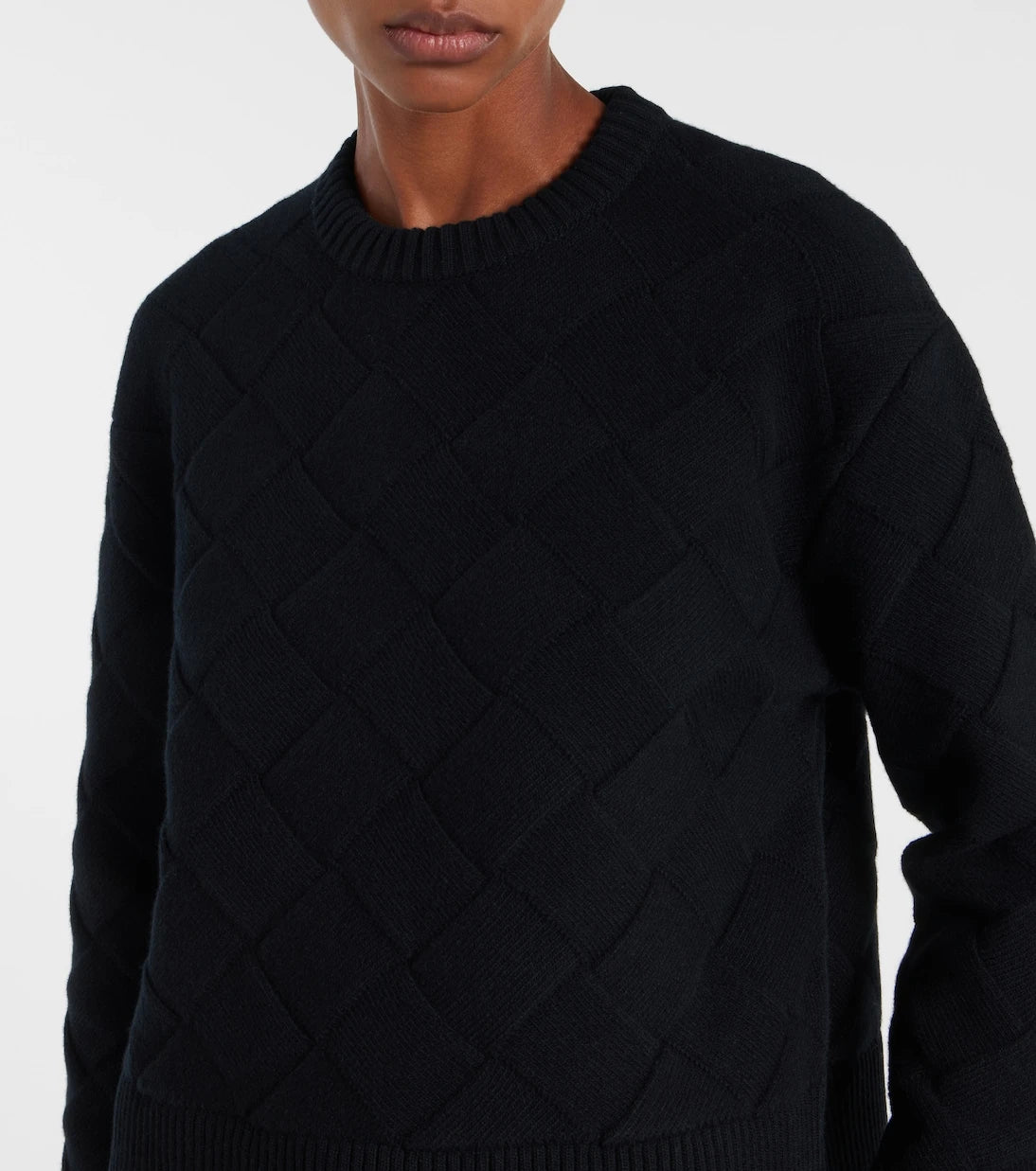 Bottega Veneta - سترة إنترتشيو صوفية مخلوطة