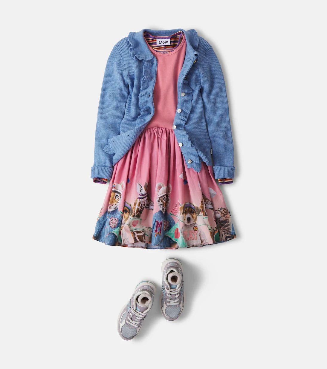 Molo - Cissa printed gathered cotton-blend dress