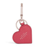 Pink Panama Leather Heart Keyring