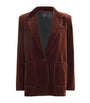 ME+EM Brown Velvet Single-Breasted Blazer