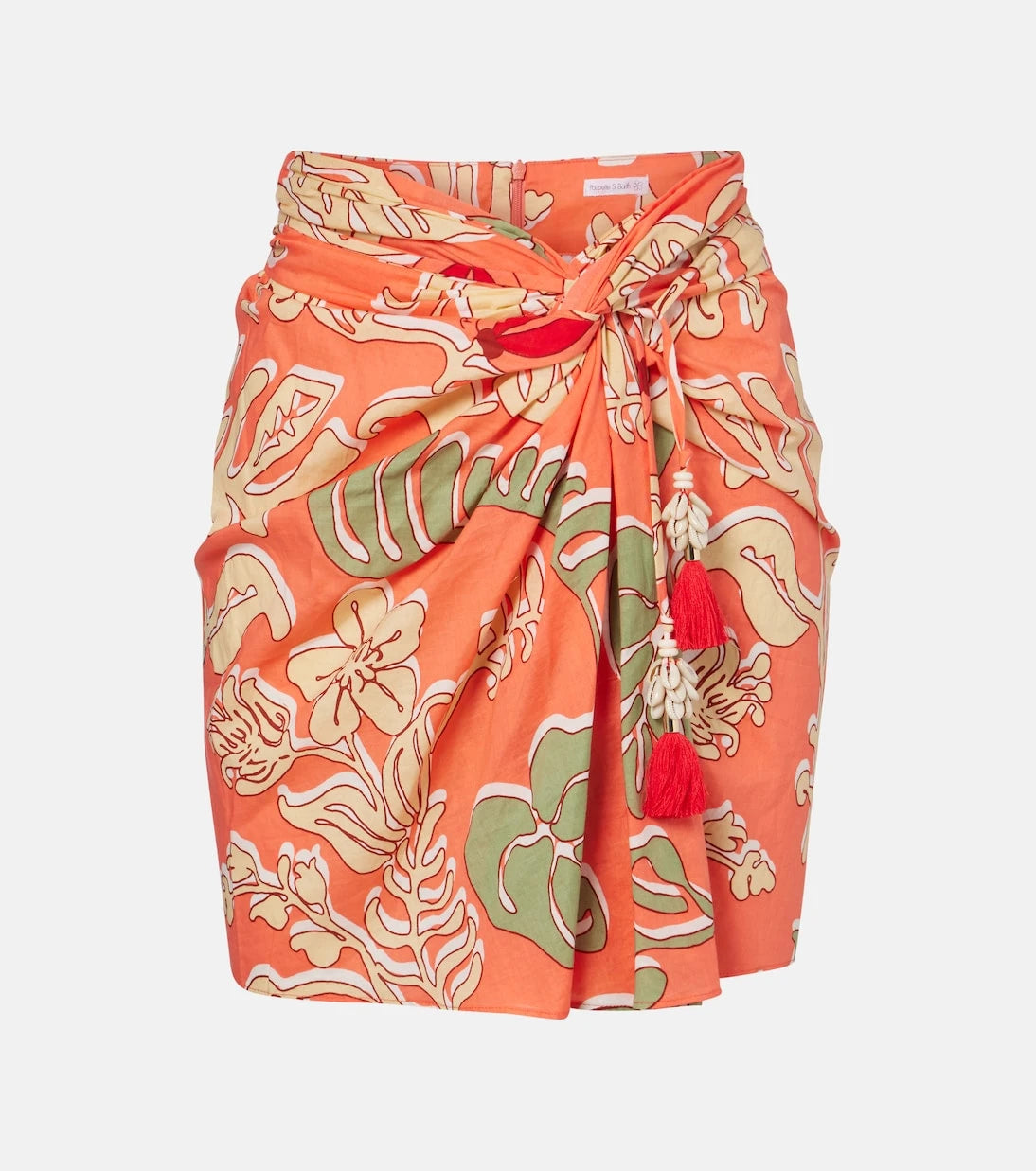 Poupette St Barth - Tilda gathered printed cotton miniskirt