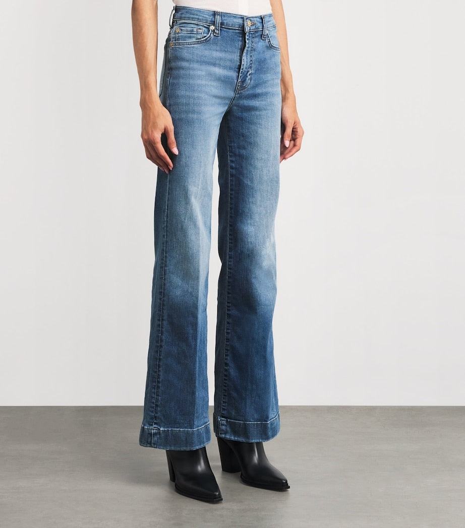 7 For All Mankind Blue Modern Dojo Soho Flared Jeans