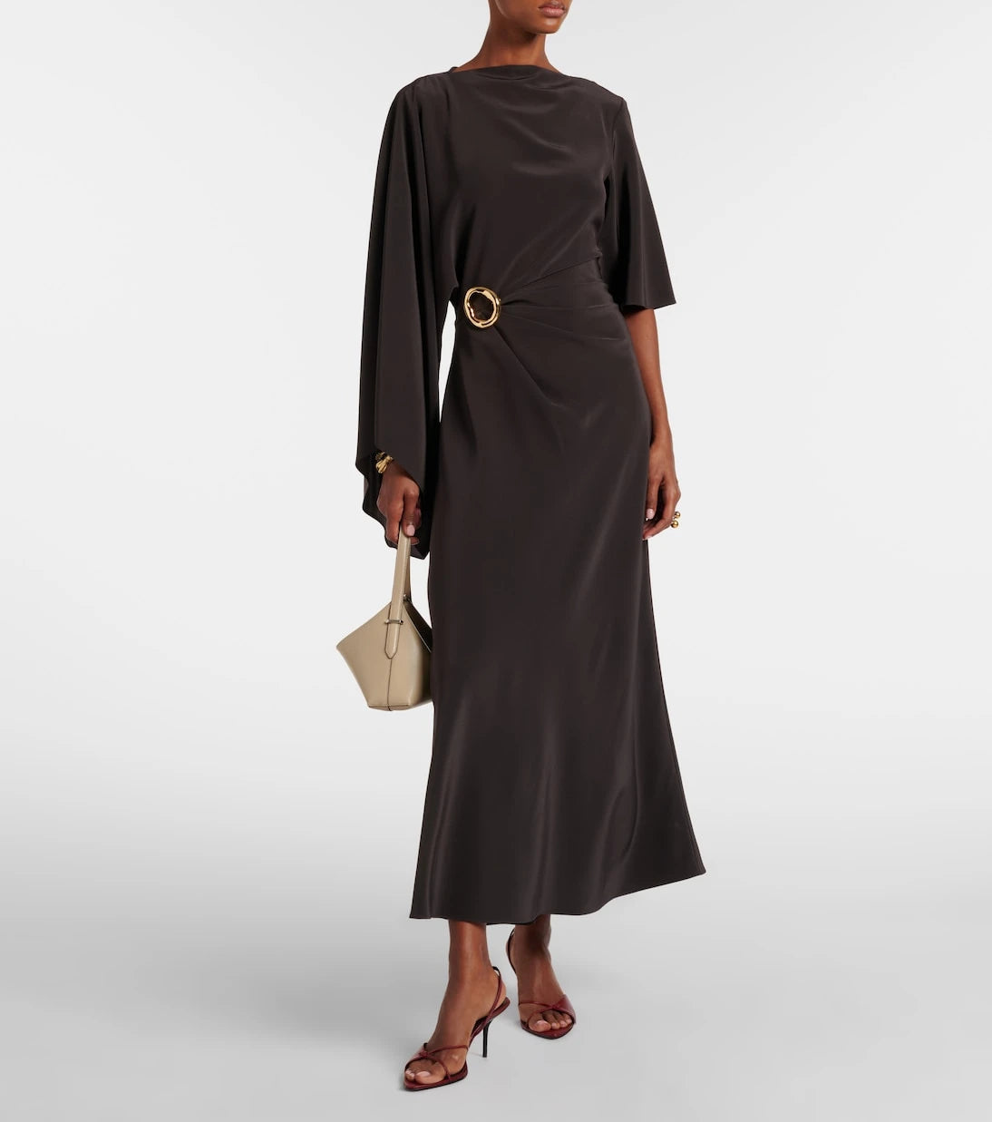 Joseph - Joya satin twill midi dress