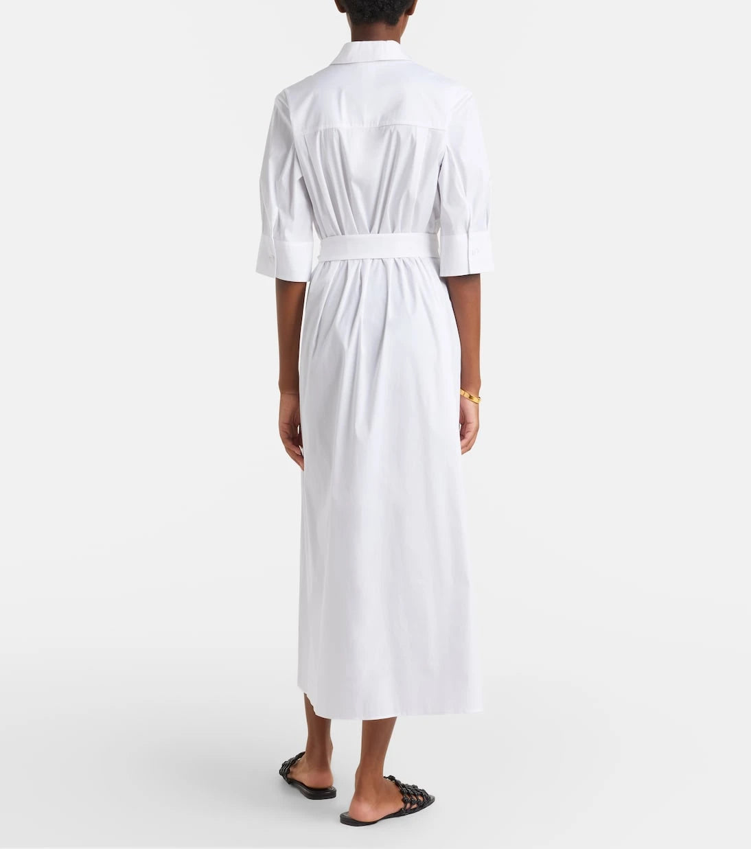 Max Mara - Cognac cotton-blend midi dress