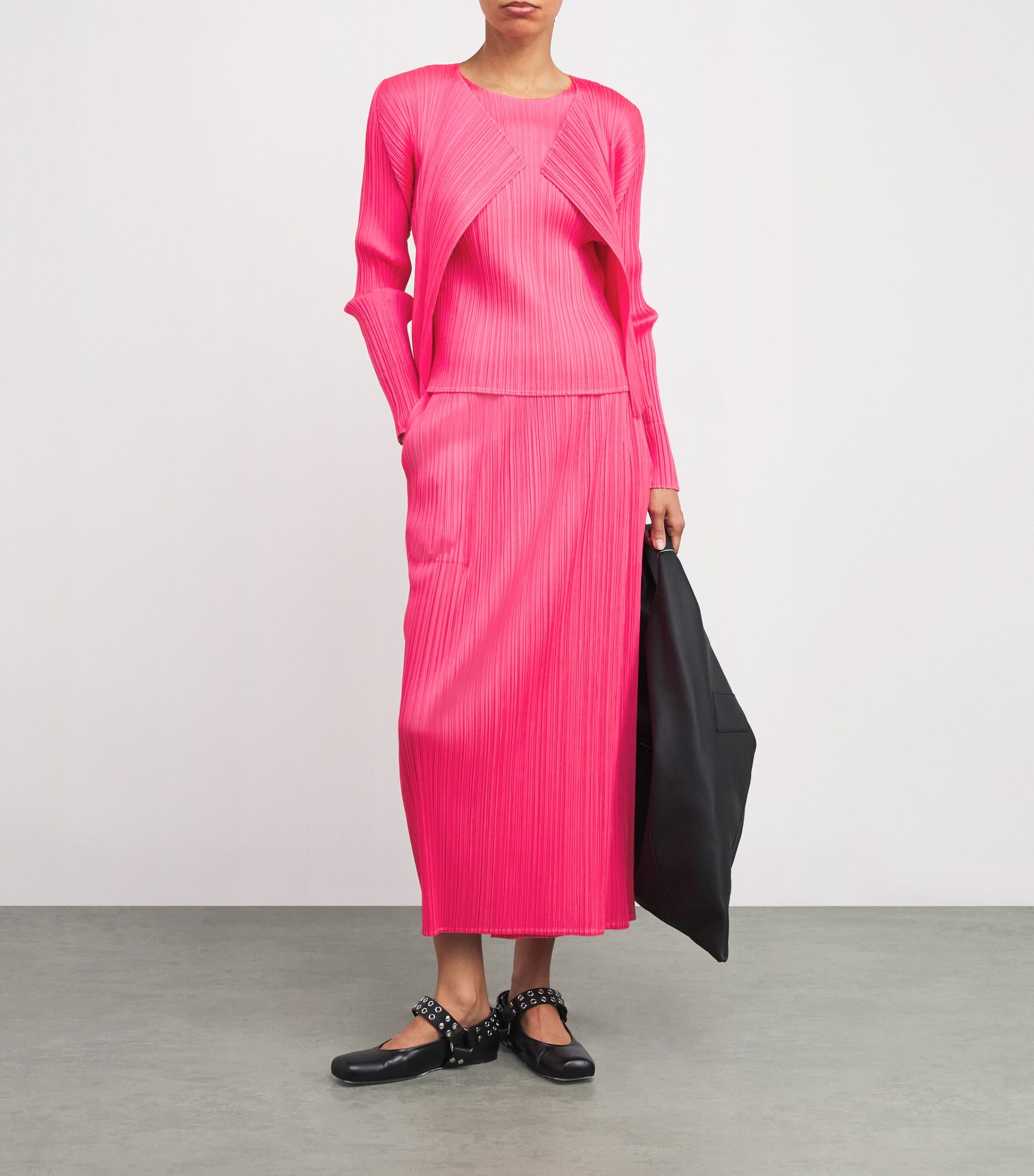 Pleats Please Issey Miyake Pink Monthly Colors March Midi Skirt