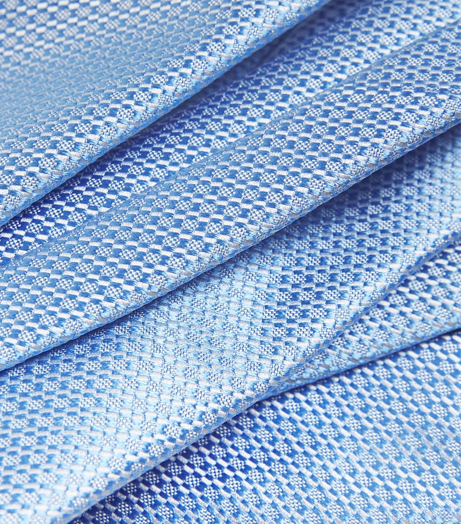 Silk Geometric Jacquard Tie