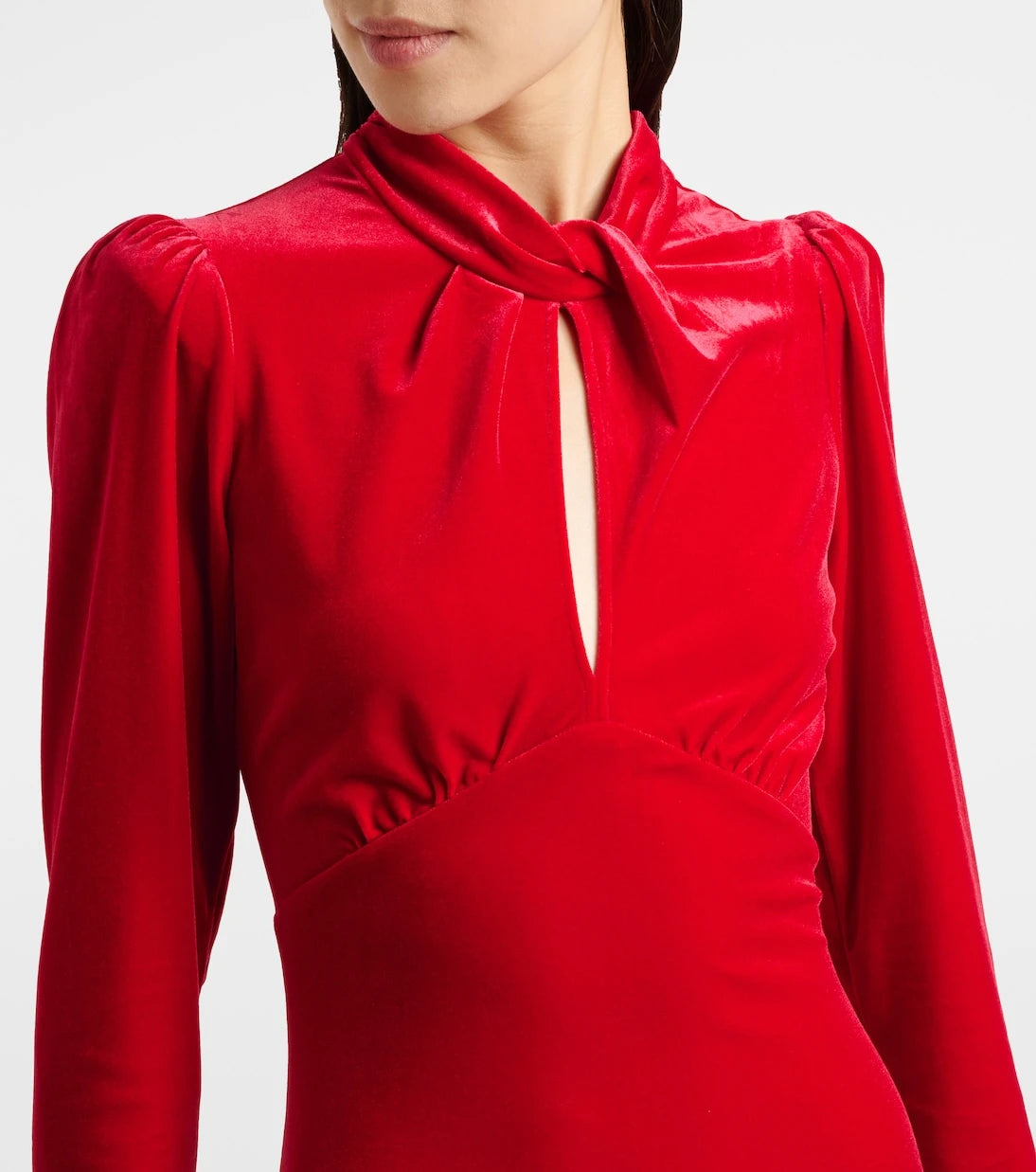 Ganni - Velvet jersey midi dress