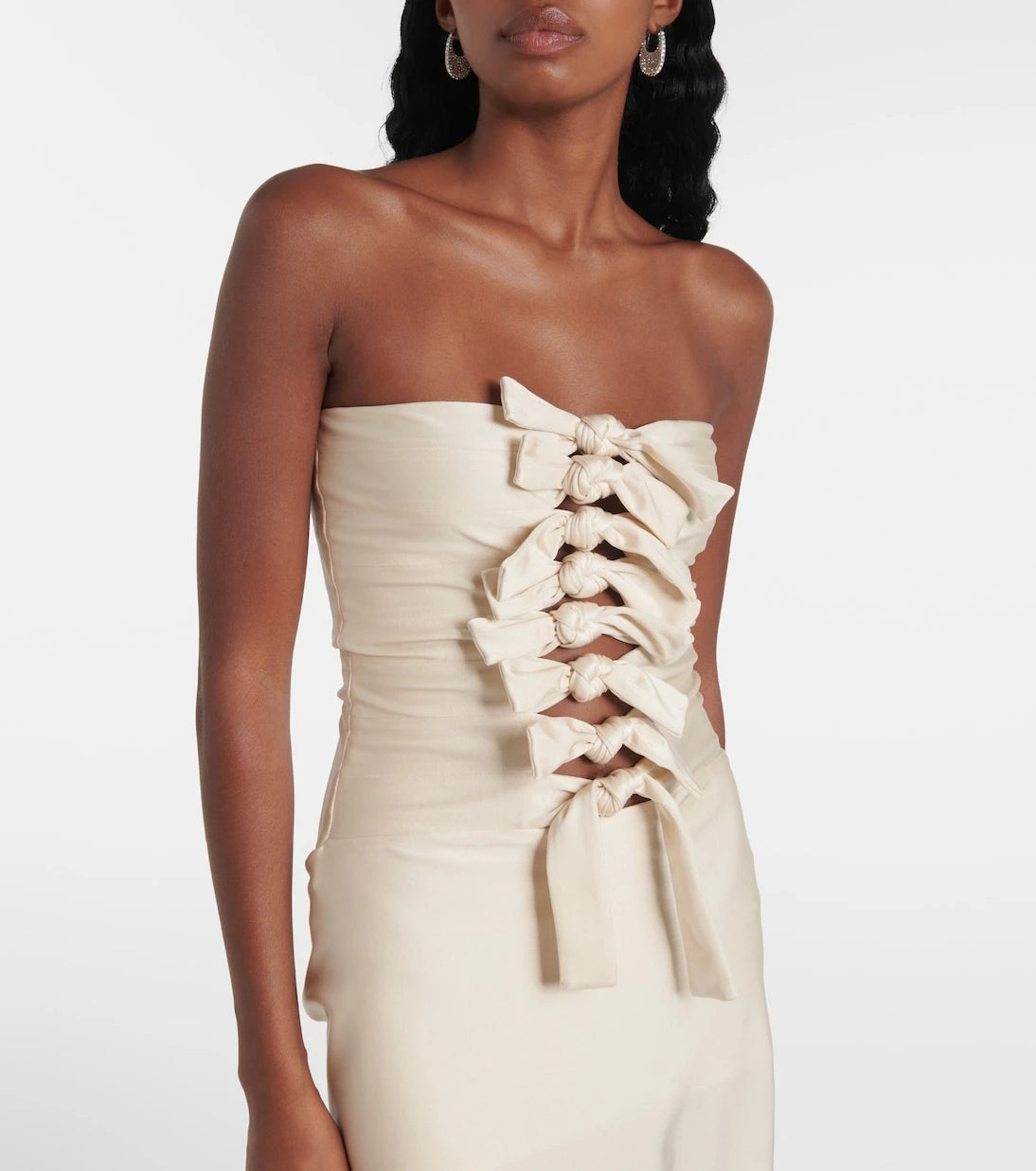 Coperni - Gala tie-front jersey midi dress