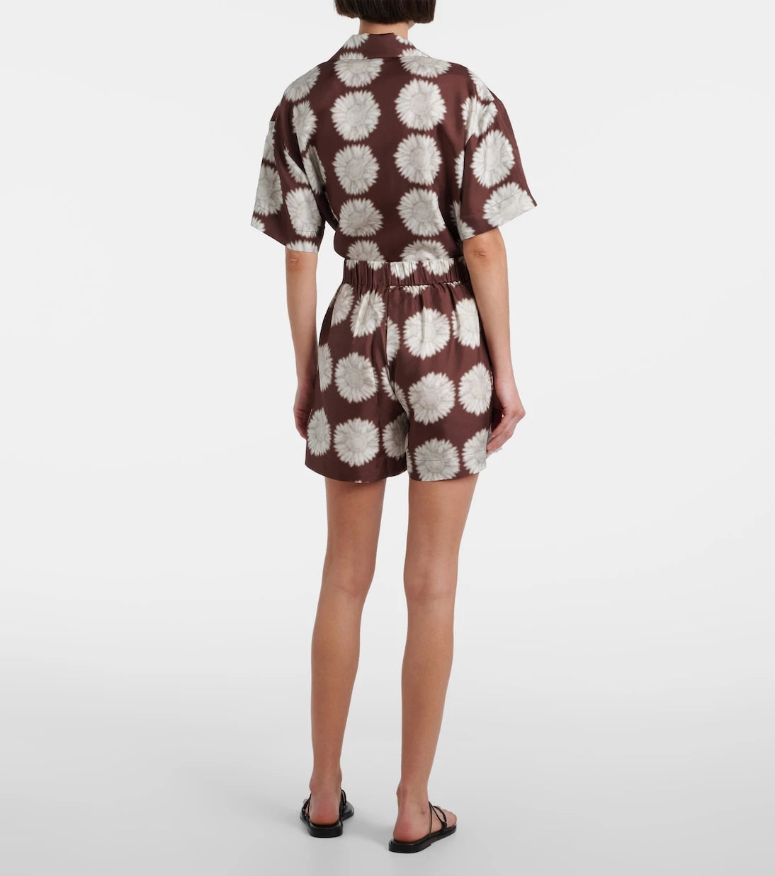 Asceno - Zurich printed silk twill shorts