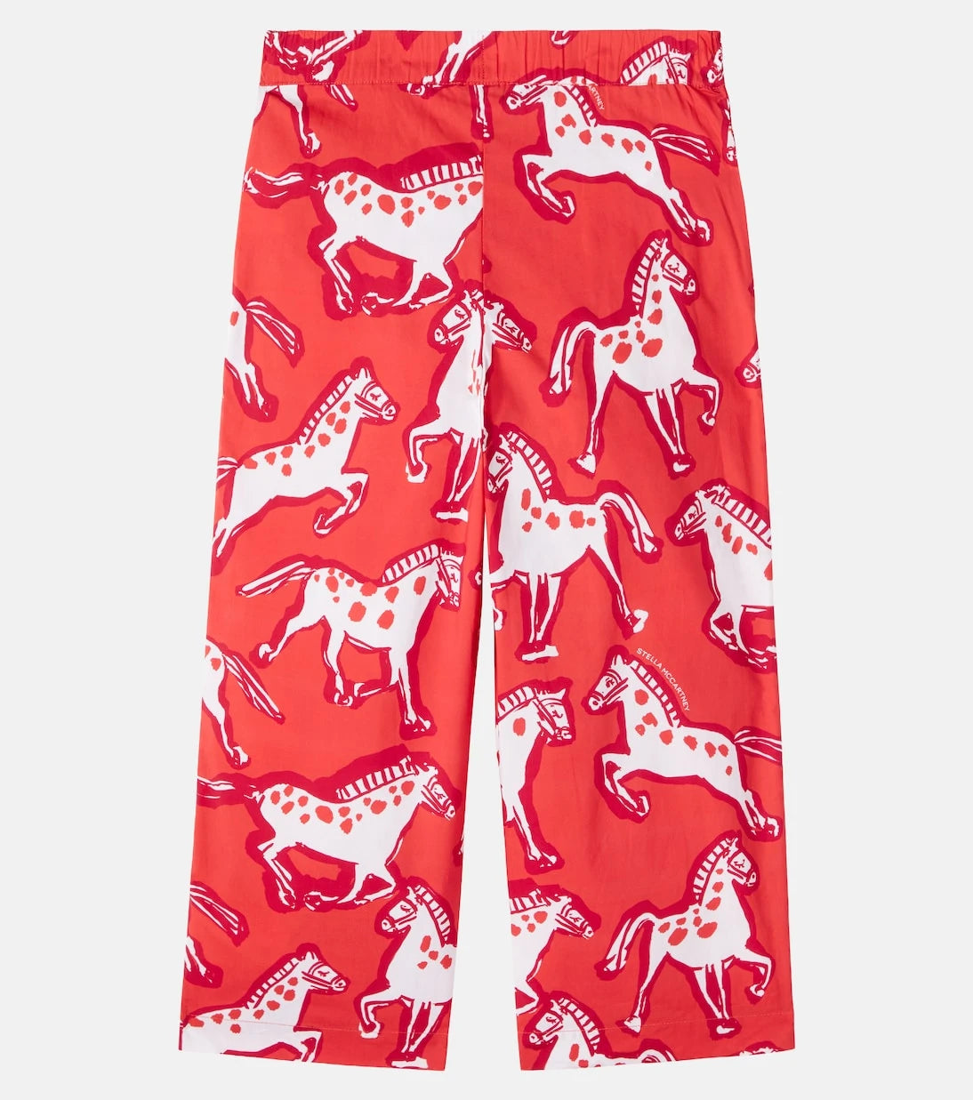 Stella McCartney Kids - بنطال قطني بوبلين بطبعة حصان