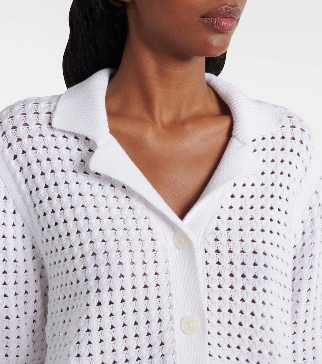 Varley - Ellie open-knit cotton cardigan