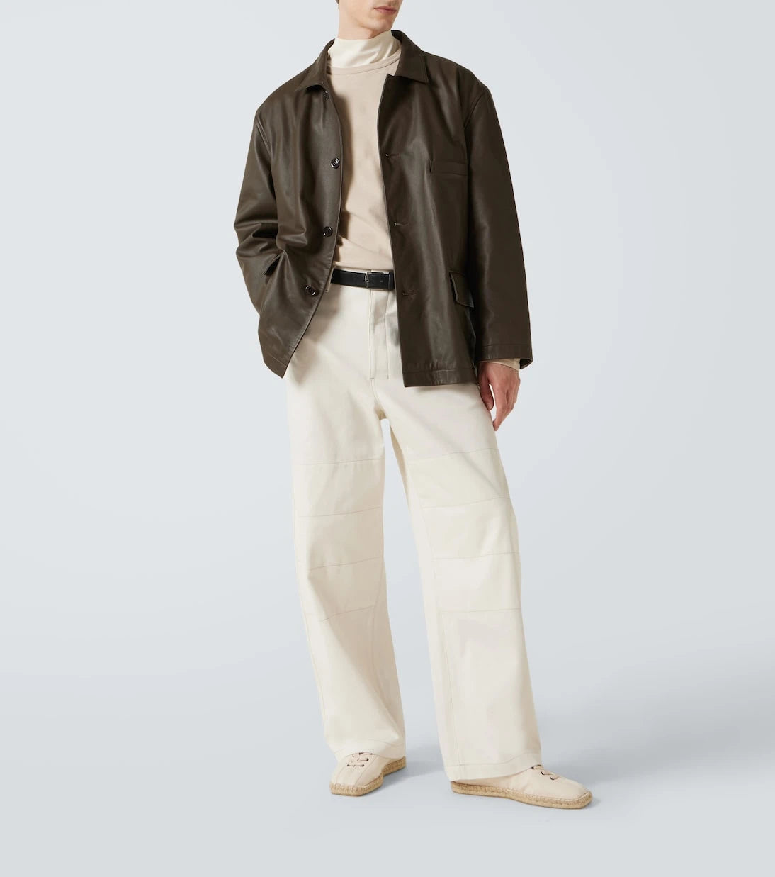 Lemaire - Cotton drill barrel-leg pants