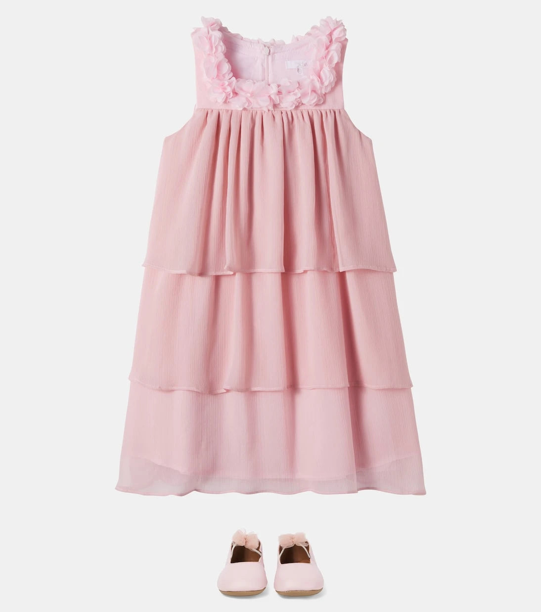 Patachou - Floral-appliqué tiered dress