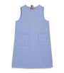 Thom Browne Kids Blue Collarless Dress (4-12 Years)