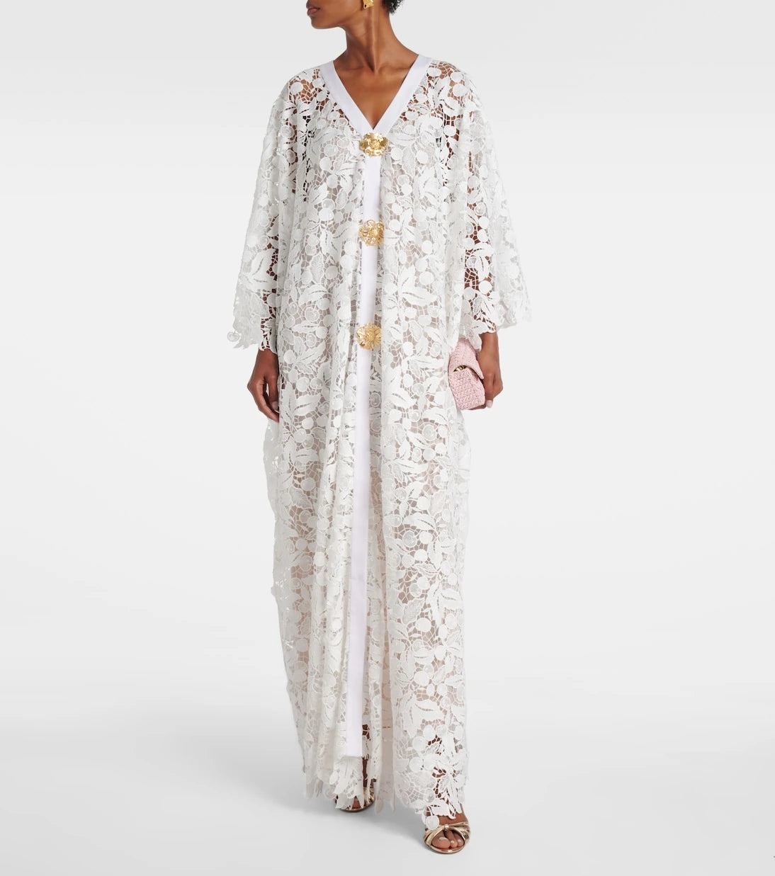 Oscar de la Renta - Lace guipure maxi dress