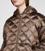 Brown Down, Faux Fur and Water-Repellent Reversible Jacket