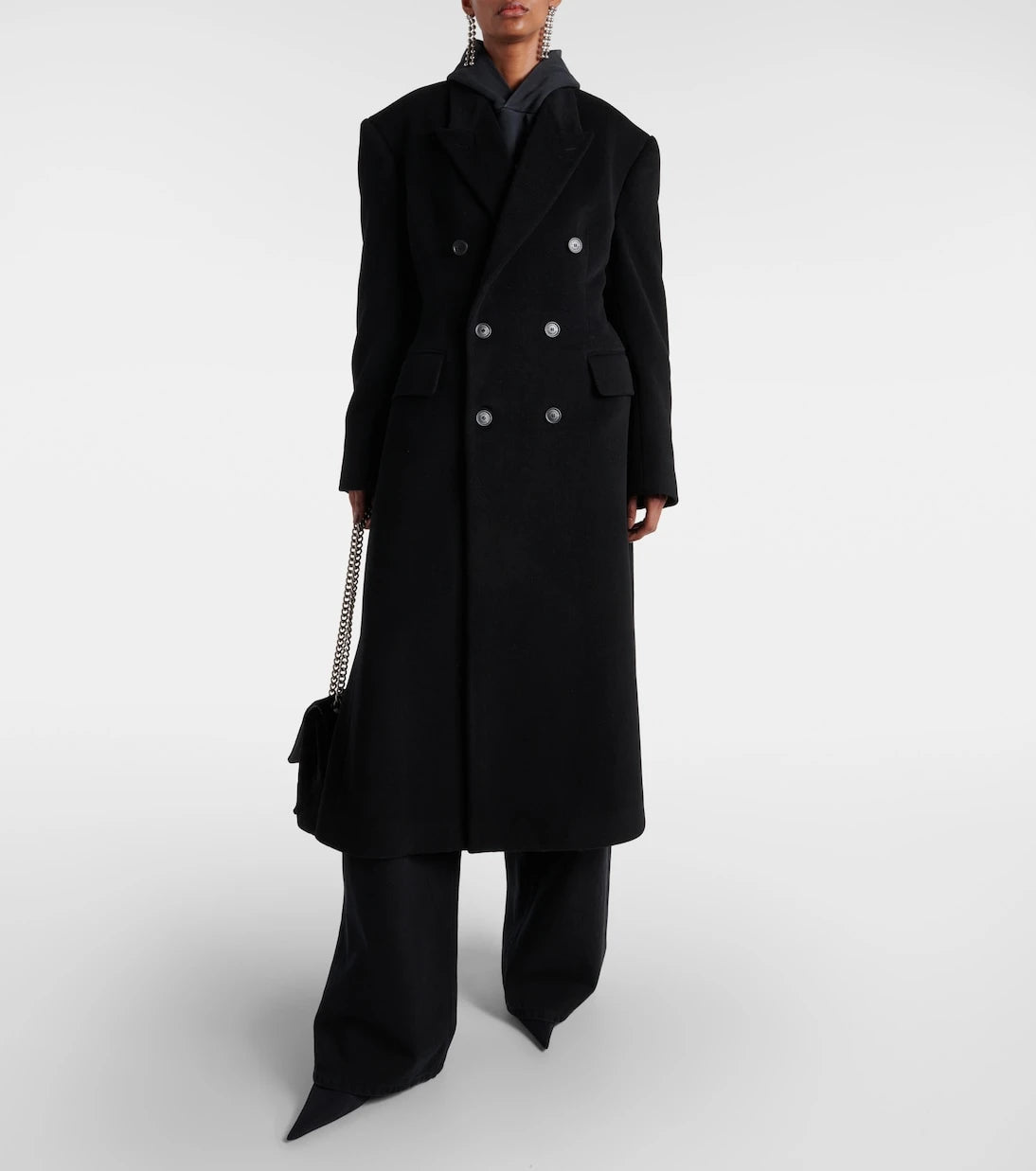 Balenciaga - Cinched cashmere and wool coat