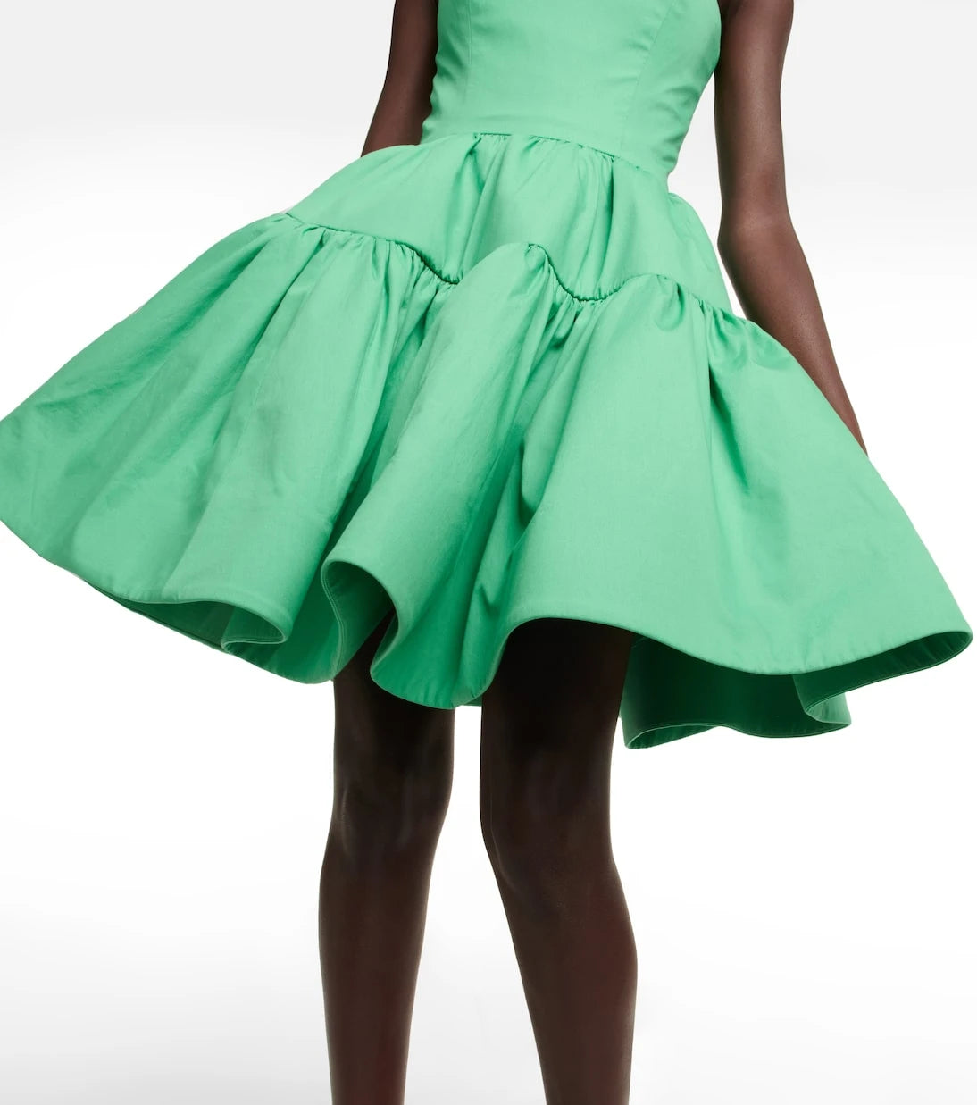 Oscar de la Renta - Strapless cotton minidress