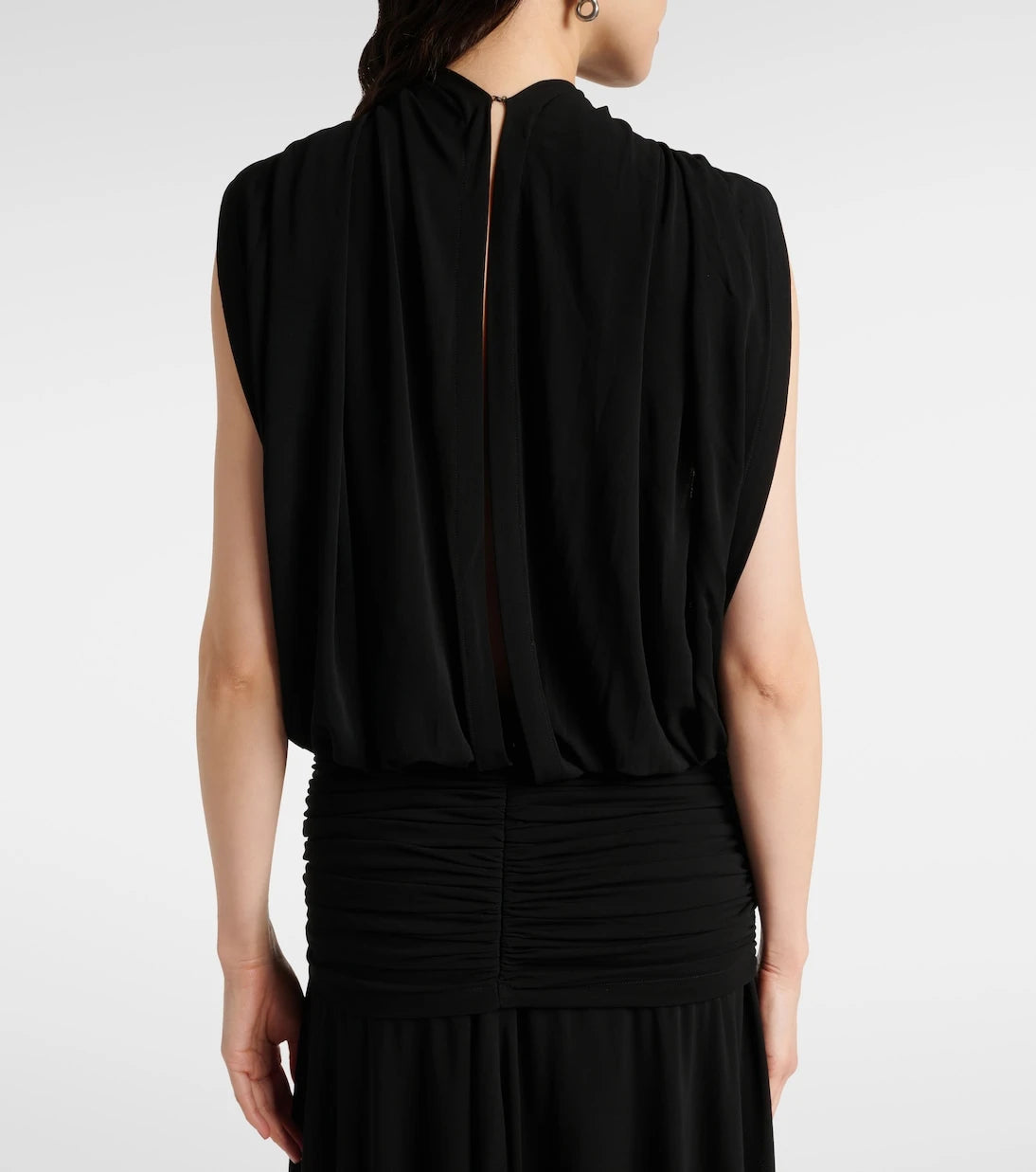 Acne Studios - Draped ruched crêpe jersey midi dress