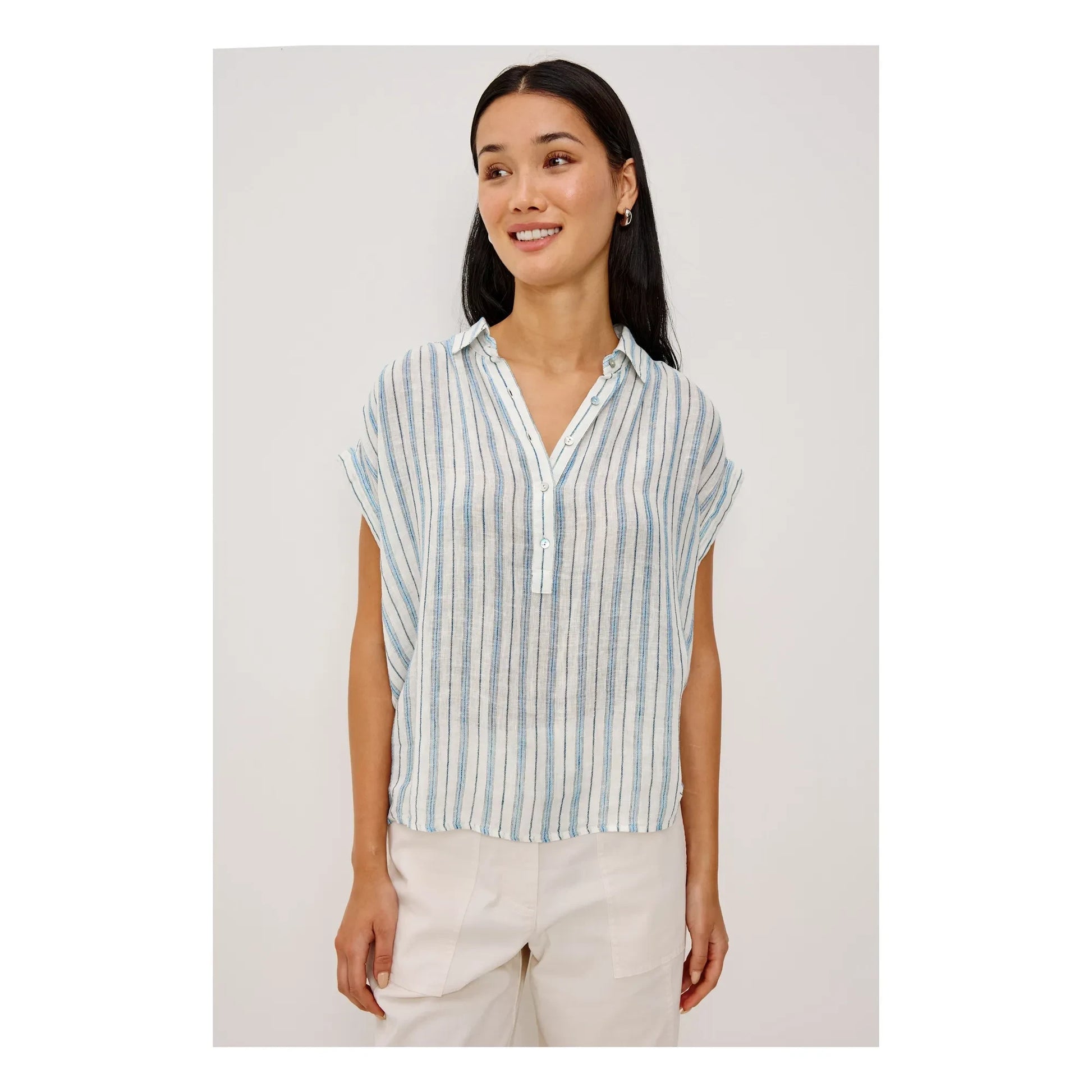 Rails - Tuscany Stripes Blouse | Light blue