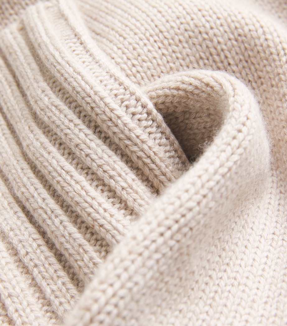 Max Mara Beige Wool-Cashmere Rollneck Sweater