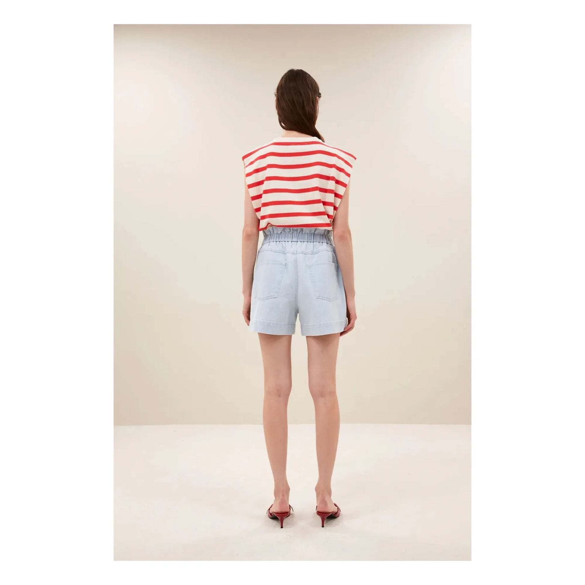 By Bar - Leon Cotton shorts | Denim blue
