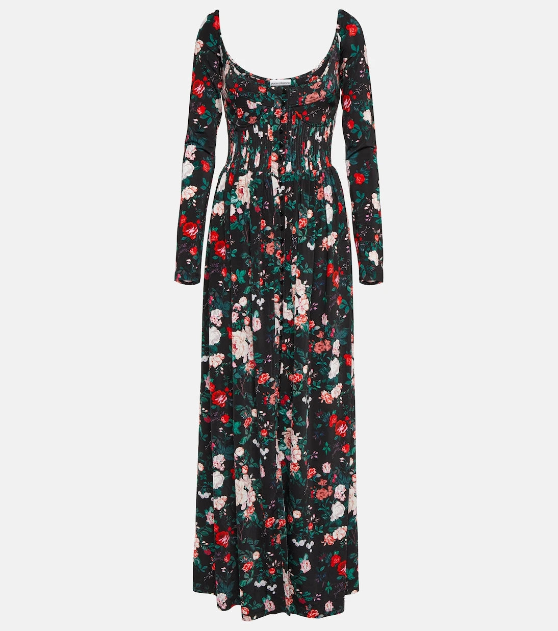 Rabanne - Floral corset maxi dress