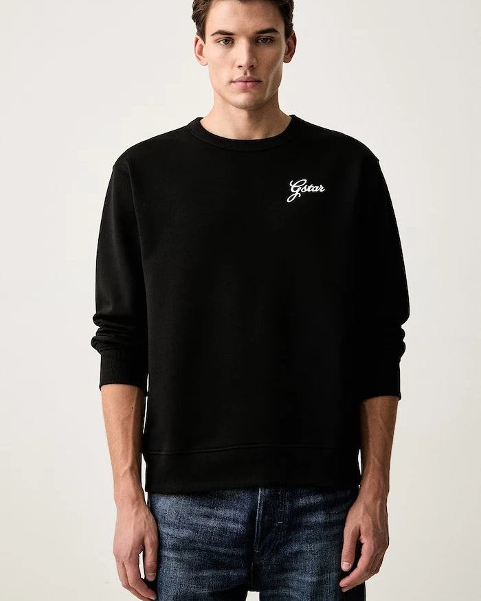 G-Star pamuklu erkek sweatshirt Script r sw