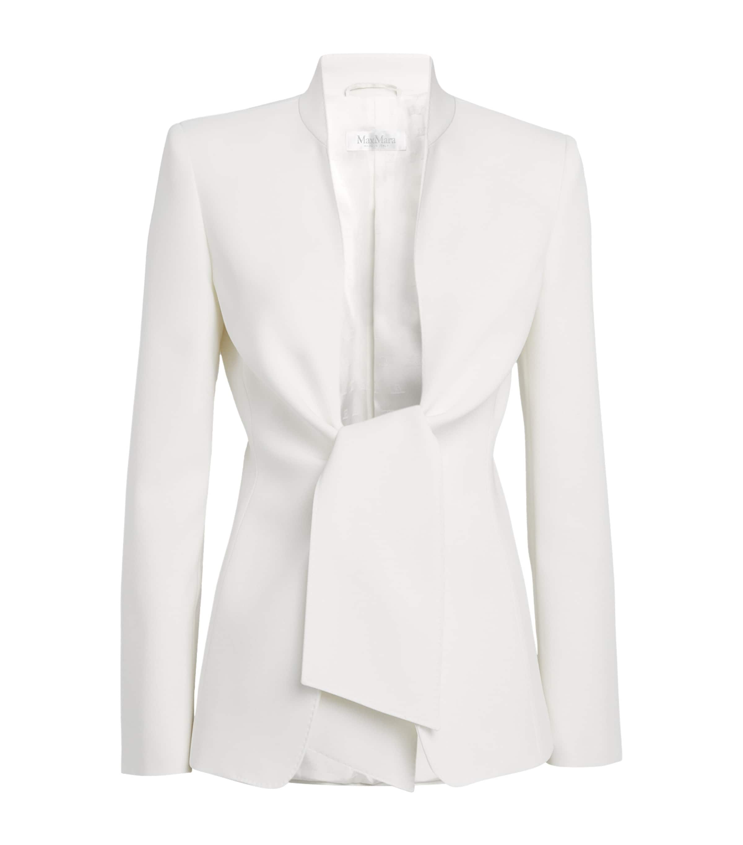 White Cady Tie-Waist Blazer