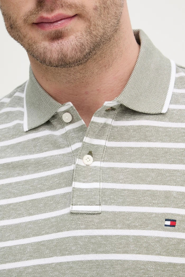 Tommy Hilfiger erkek keten karışımlı polo tişört