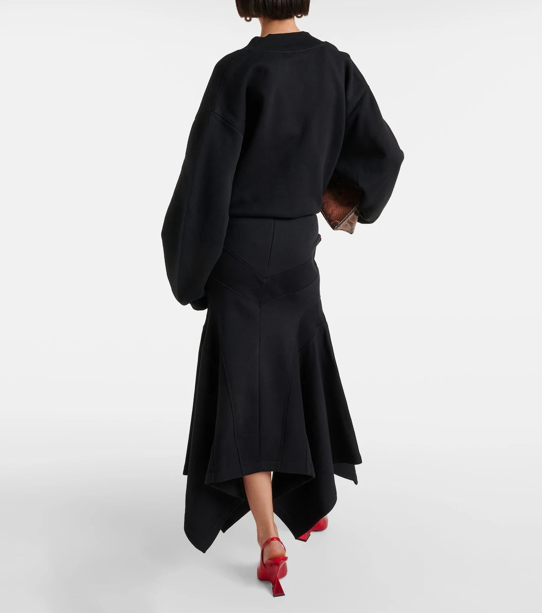 The Attico - Cotton midi skirt