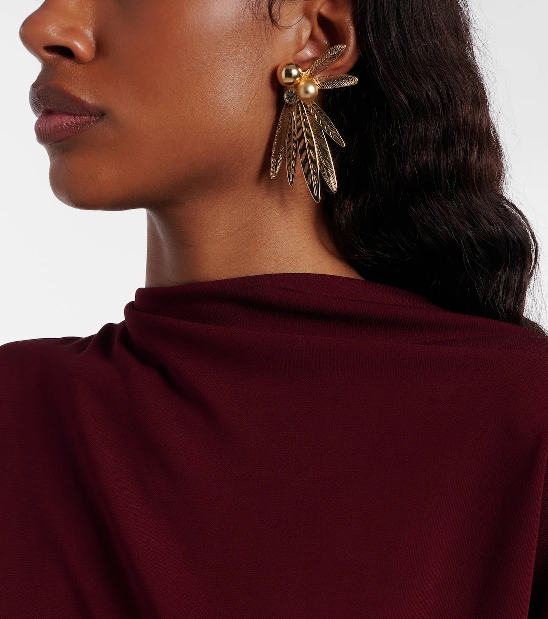 Carolina Herrera - Crystal-embellished clip-on earrings