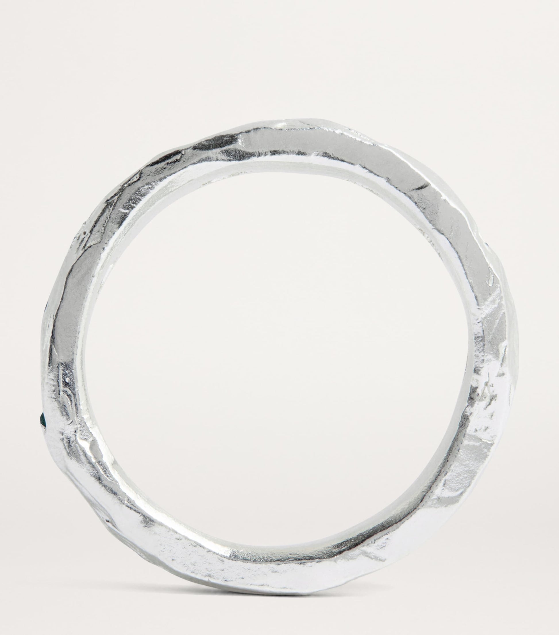 Sterling Silver and Emerald Ring